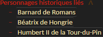 Personnages historiques liés