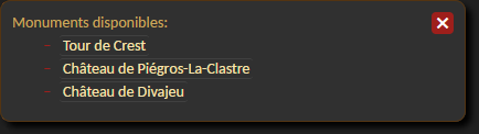 Menu cercle multiple