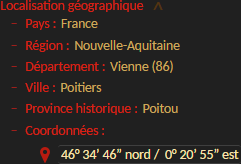 Localisation géographique