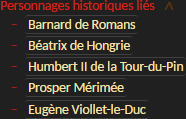 Personnages historiques liés